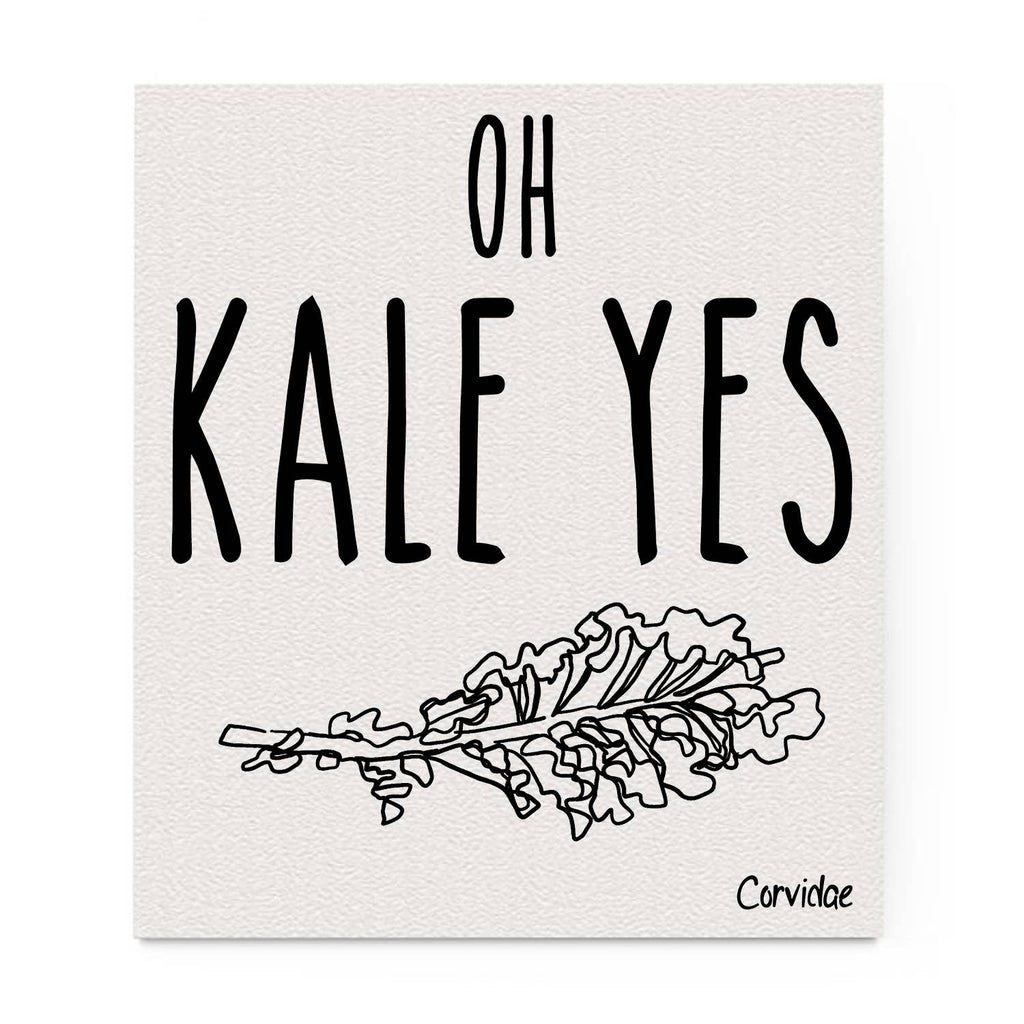 Corvidae drawings & designs - Oh Kale Yes Swedish Dishcloth