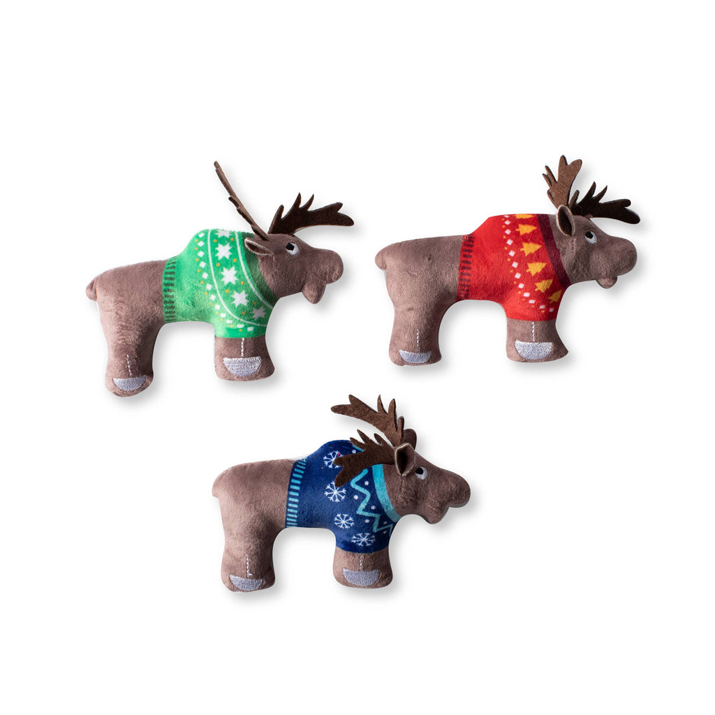 Wagsdale - MERRY MOOSE-MAS 3PC SMALL DOG TOY SET