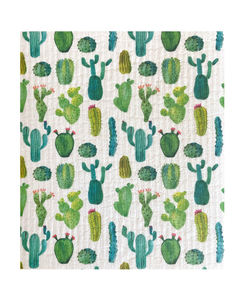 Ink and Fiber Designs - Cactus Pattern Swedish Dishcloth