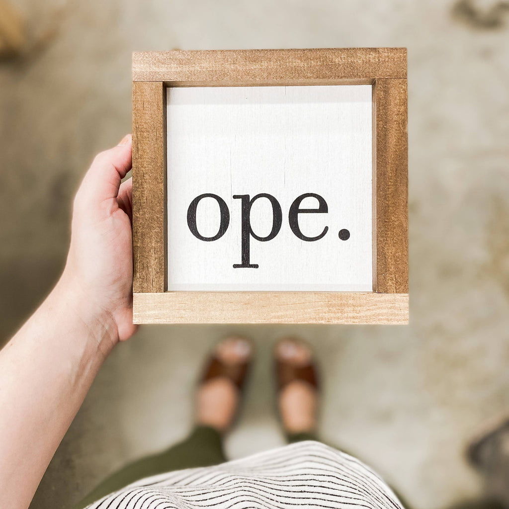 Lily and Sparrow - Ope | Midwest Wood Sign