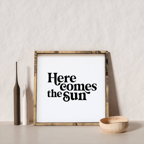 Here Comes the Sun Wood Sign Williamraedesigns