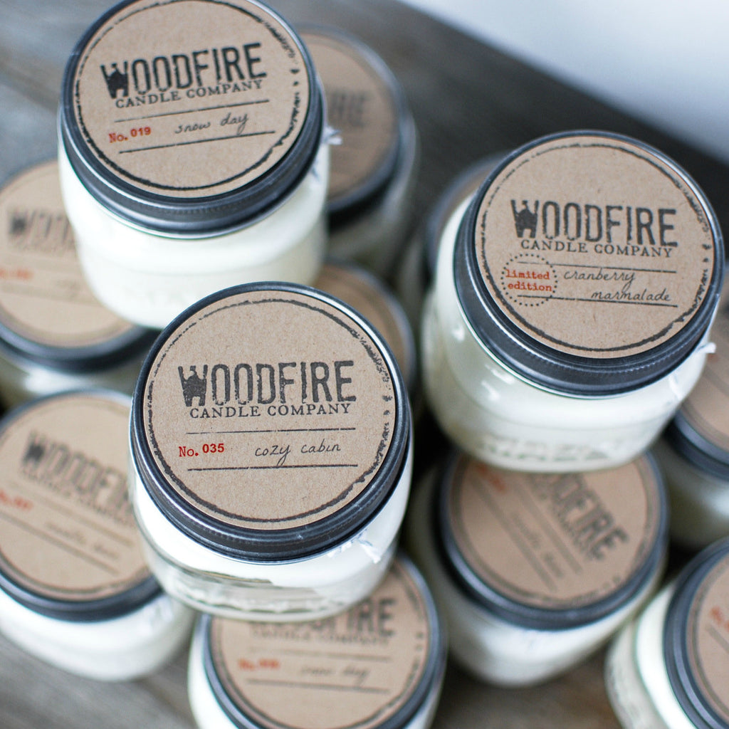 Pick 2 Mason Jar Wood Wick Soy Candle - Woodfire Candle Co - 5