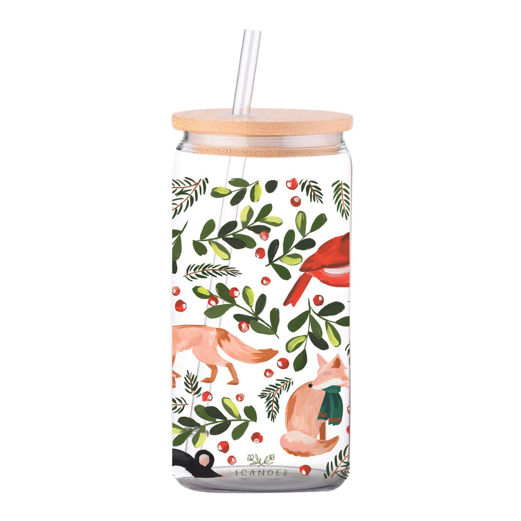 1canoe2 | One Canoe Two Paper Co. - Woodland Animals Glass Can