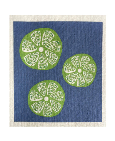 Ink and Fiber Designs - Limes Swedish Dishcloth