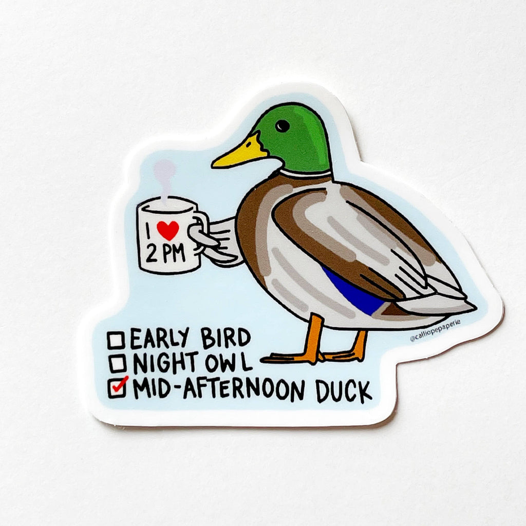 Mid-Afternoon Duck Sticker