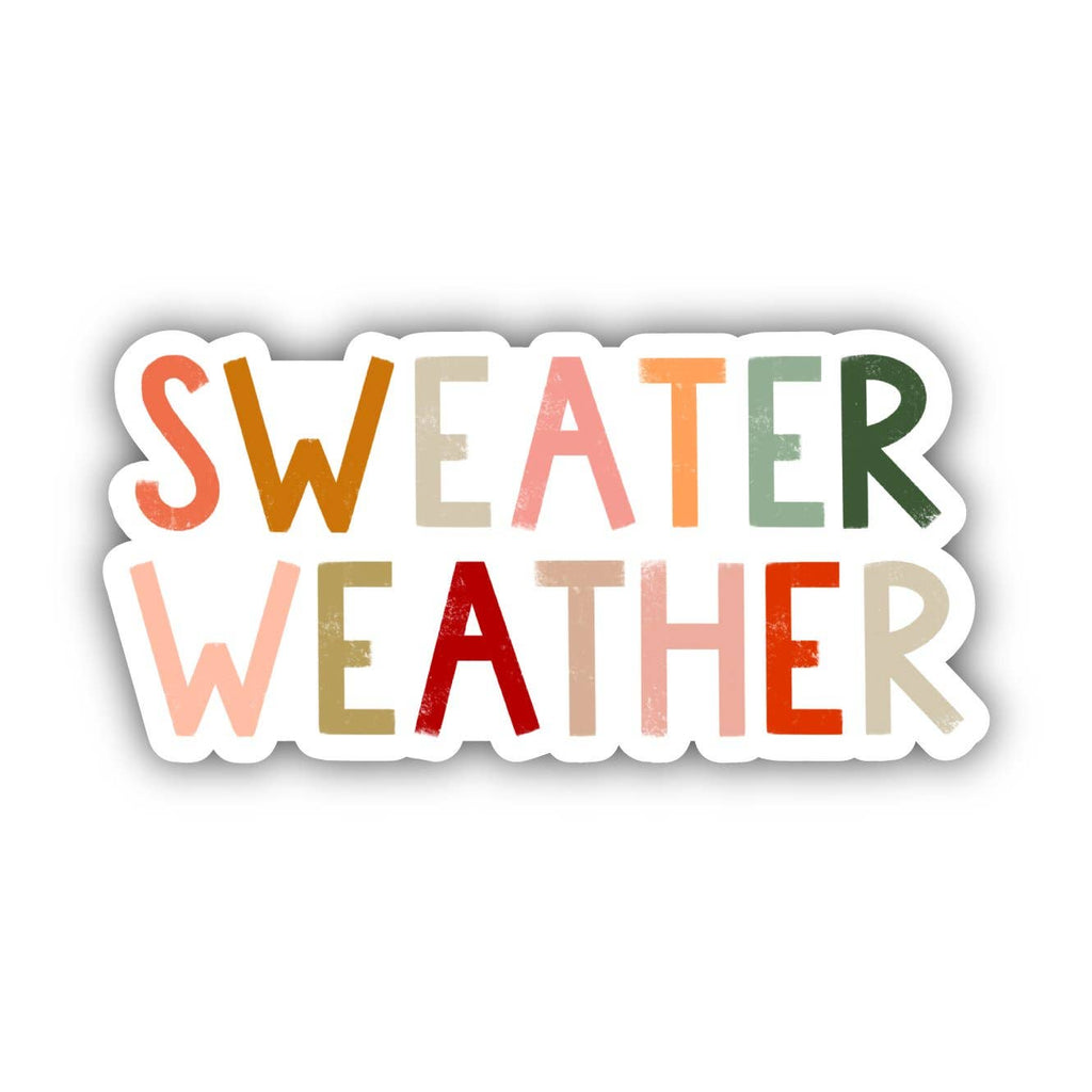 Sweater Weather - Multicolor Lettering Sticker