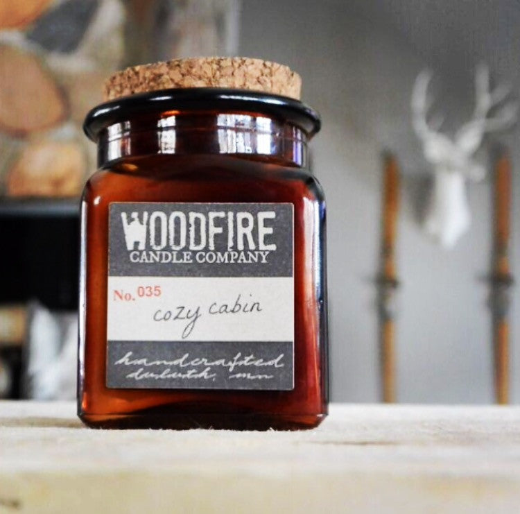 Amber Apothecary Wood Wick Soy Candle - Woodfire Candle Co - 1