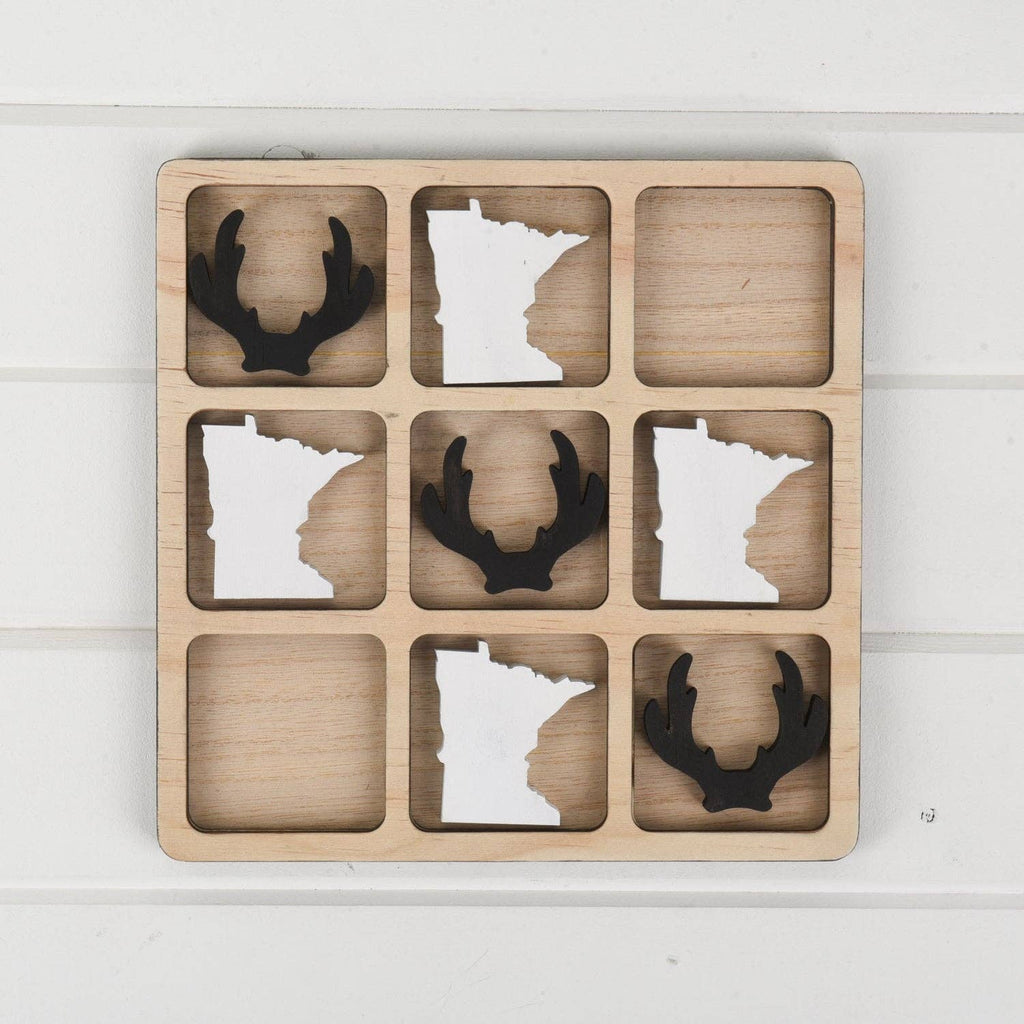 Minnesota Tic Tac Toe Board: Minnesota with Antlers